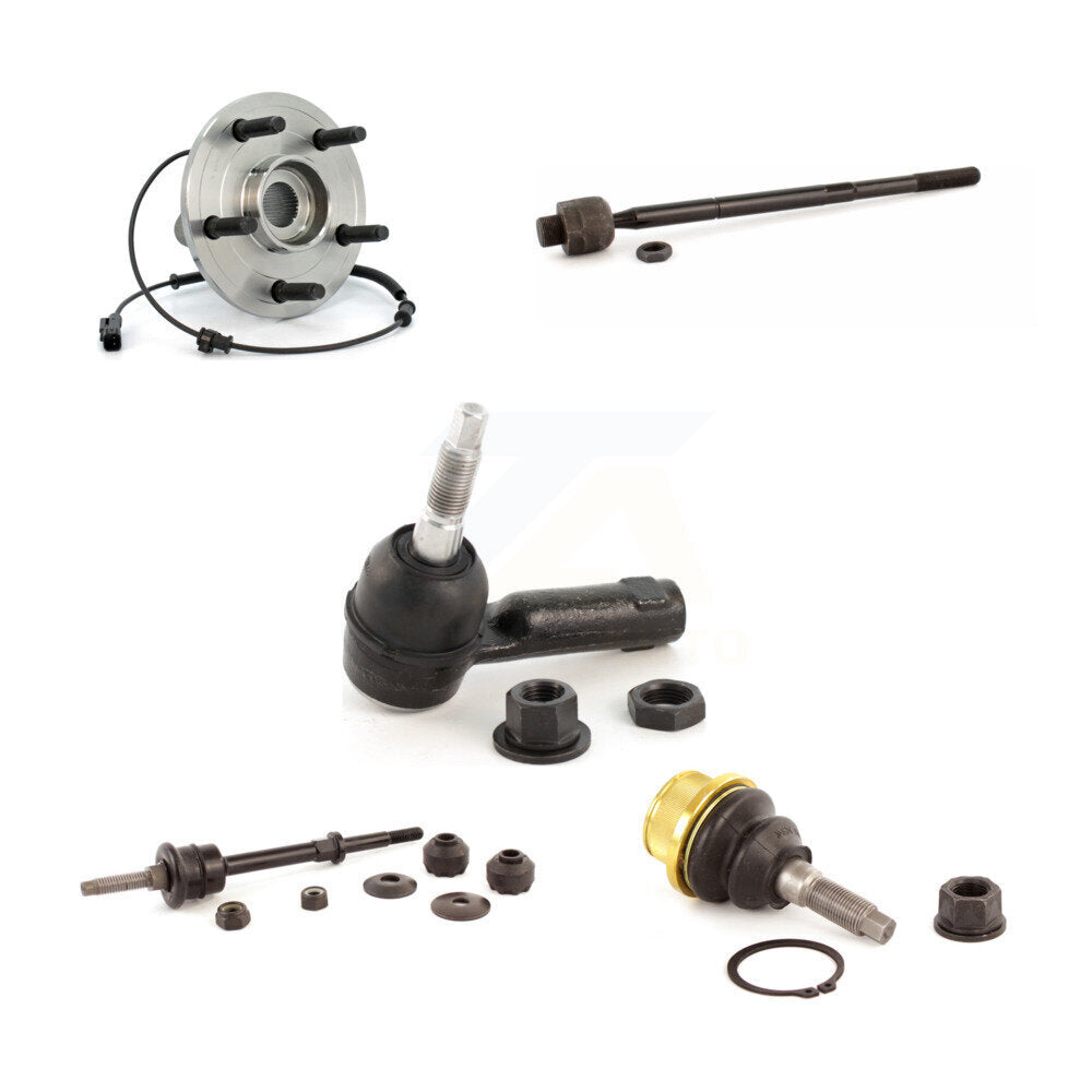 Kit de liaison de biellette de direction, roulement de moyeu avant, Joint à rotule inférieur (5 pièces) pour Dodge Ram 1500 RW
