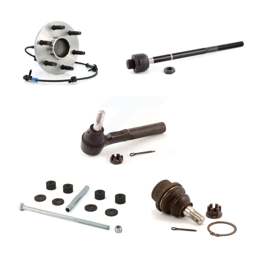 Kit de liaison de biellette de direction, roulement de moyeu avant, Joint à rotule inférieur (5 pièces) pour Chevrolet GMC 150