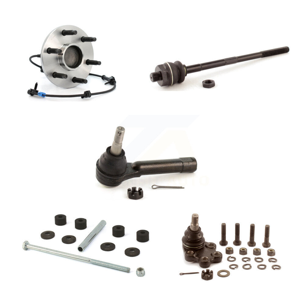 Kit de liaison de biellette de direction, roulement de moyeu avant, Joint à rotule inférieur (5 pièces) pour Chevrolet GMC 150
