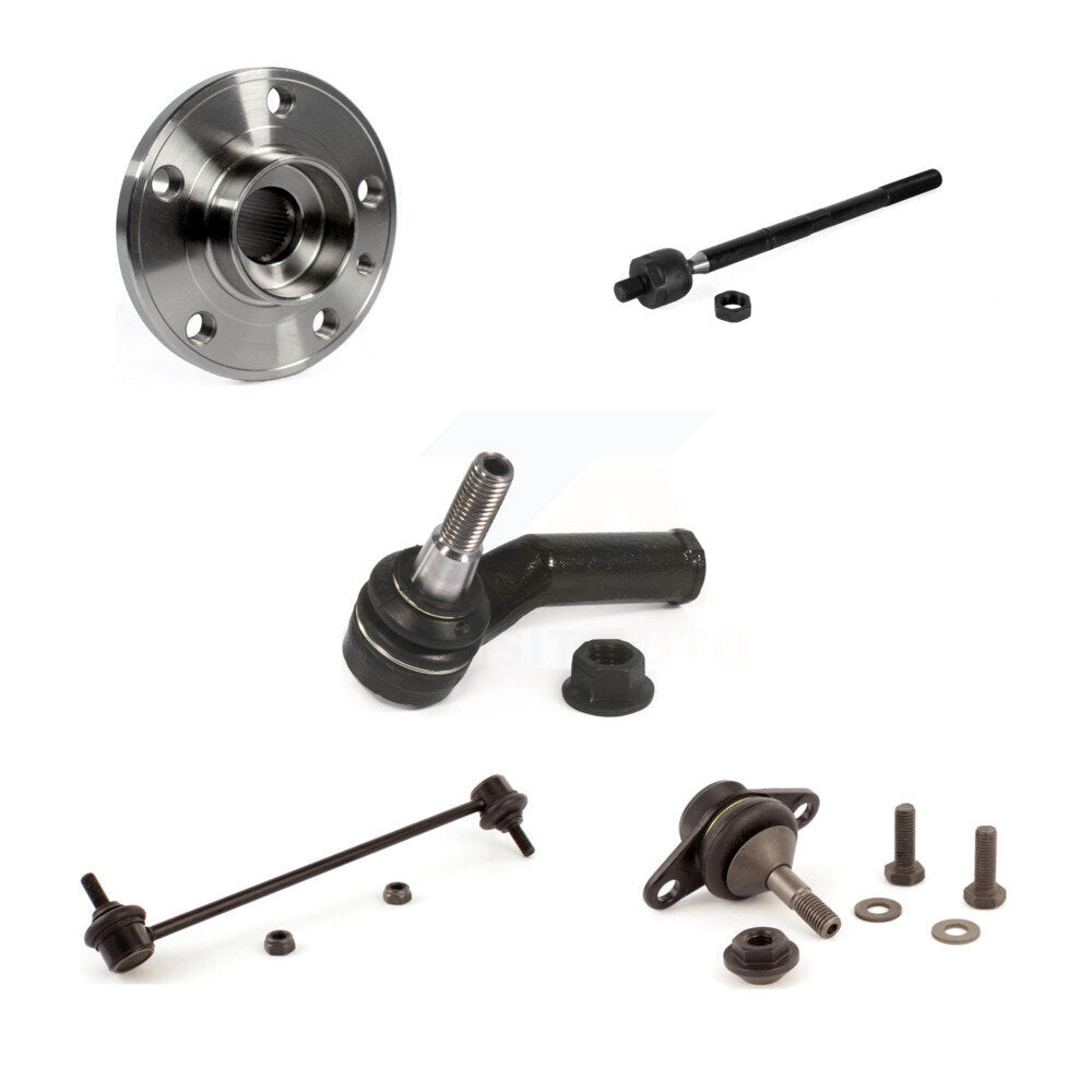 Kit de liaison d'extrémité de biellette de direction, roulement de moyeu avant gauche, Joint à rotule inférieur (5 pièces) pour Volvo V7