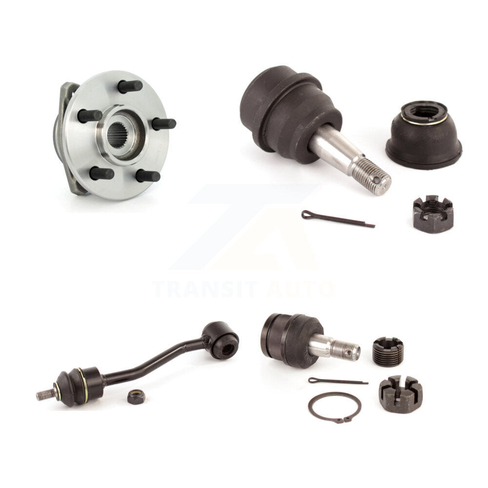 Kit de liaison de barre stabilisatrice, roulement de moyeu avant, joint à rotule supérieur et inférieur, pour Jeep Wrangler TJ