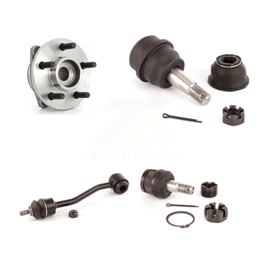 Kit de liaison de barre stabilisatrice, roulement de moyeu avant, joint à rotule supérieur et inférieur, pour Jeep Wrangler TJ