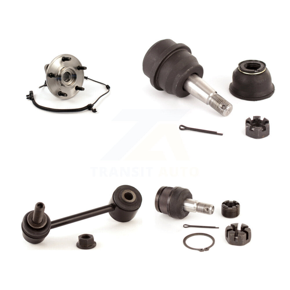 Kit de joint à rotule et de liaison supérieur et inférieur de roulement de moyeu avant pour Jeep Wrangler 2007 – 2010