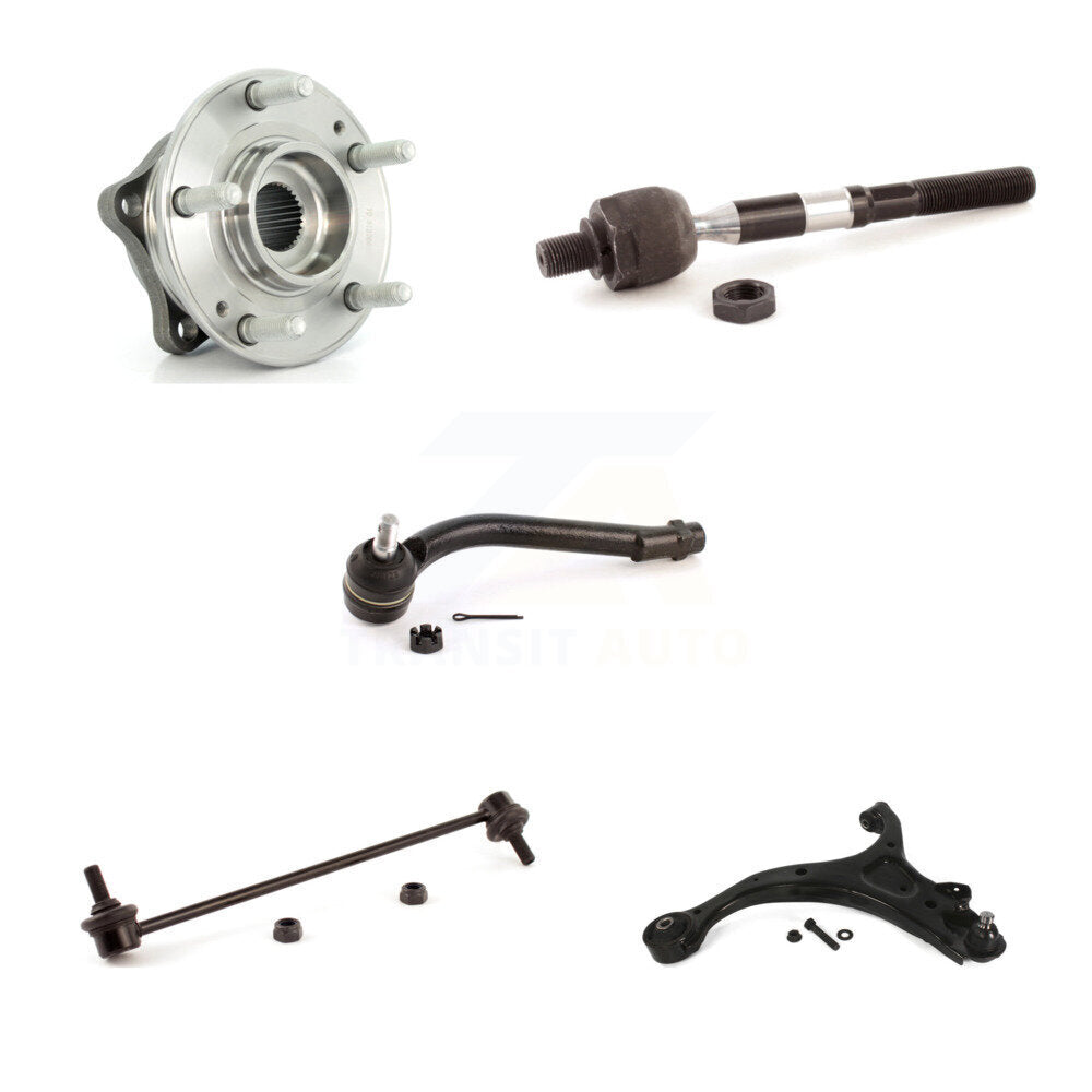 Kit de liaison de biellette de direction, roulement avant gauche, bras de commande inférieur (5 pièces) pour Hyundai Santa F
