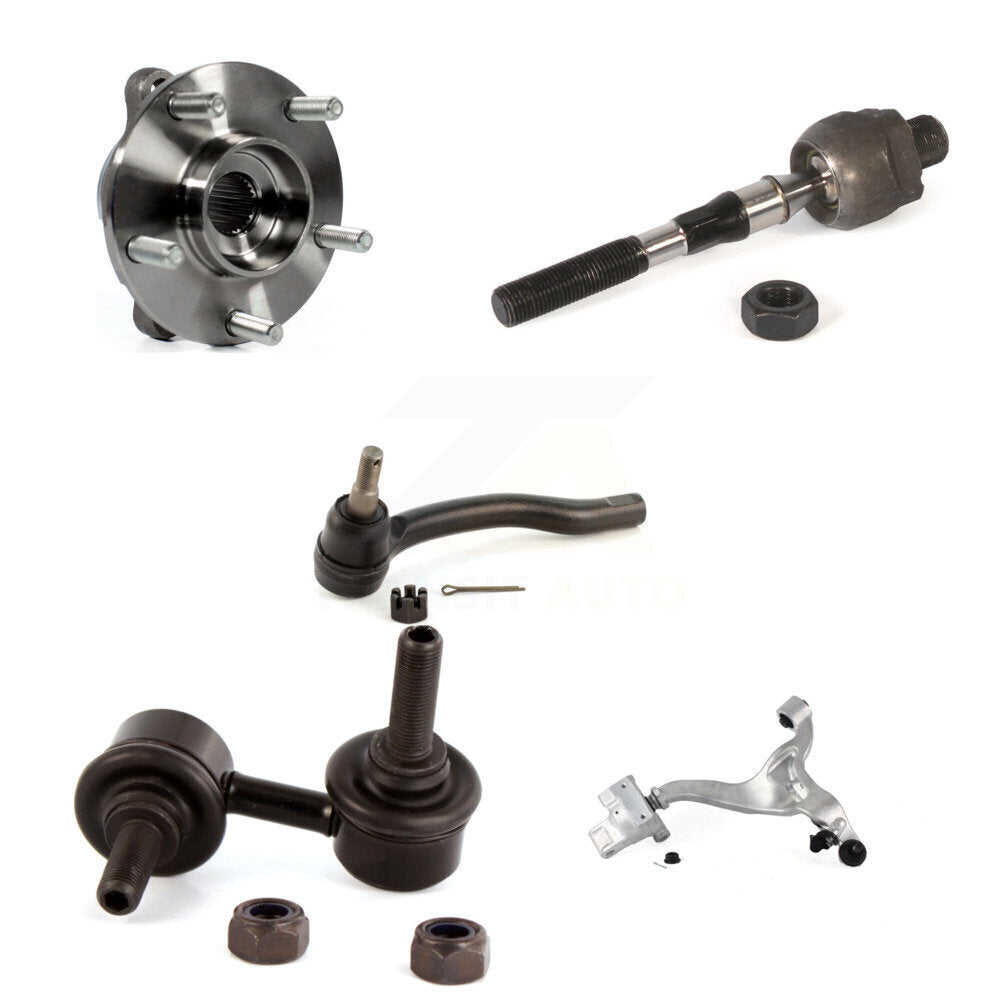 Kit de liaison de biellette de direction de bras de commande inférieur de roulement avant gauche (5 pièces) pour INFINITI G37 G3