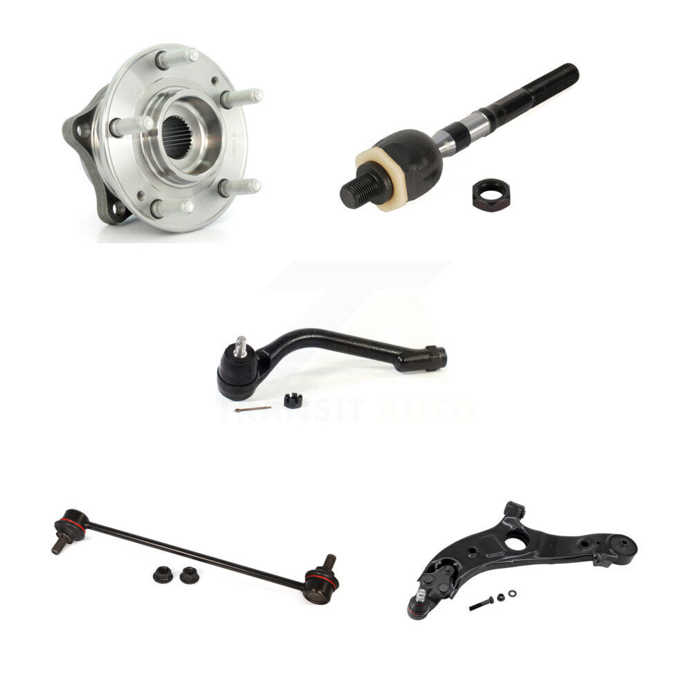 Kit de liaison de biellette de direction, roulement avant gauche, bras de commande inférieur (5 pièces) pour Hyundai Santa F