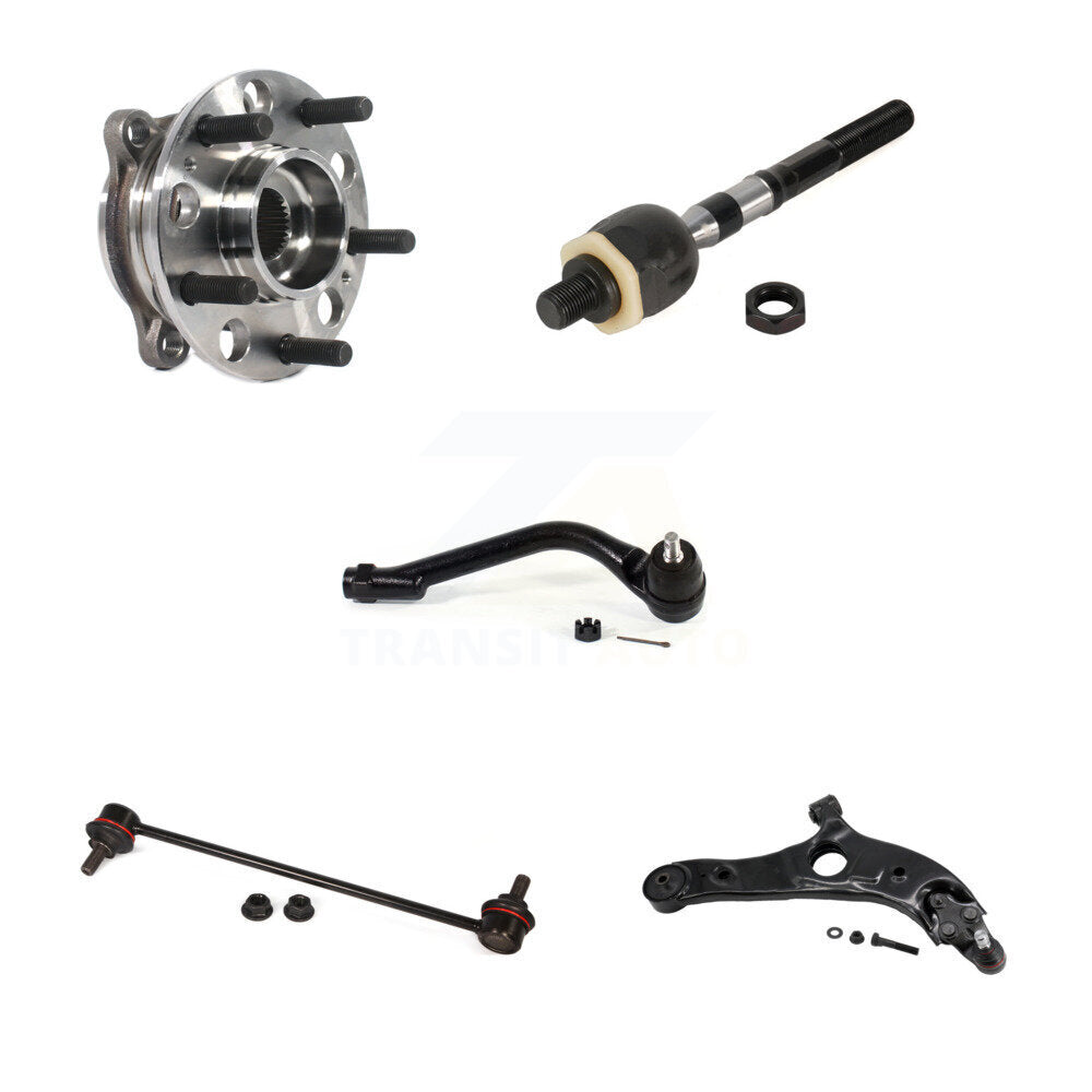 Kit de liaison de biellette de direction de bras inférieur de roulement avant droit (5 pièces) pour Hyundai Santa Fe Sport