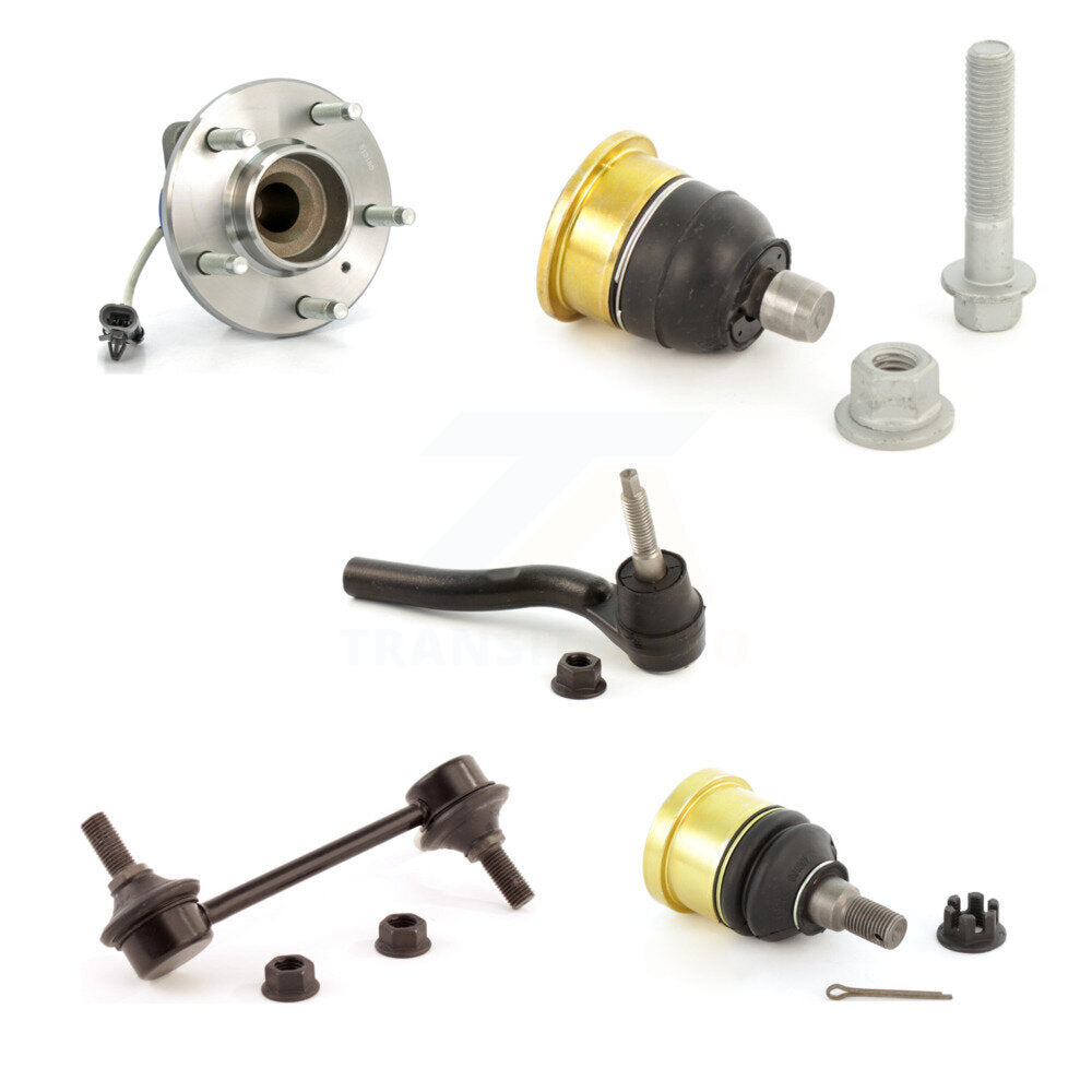 Kit de biellette de direction extérieure et de barre stabilisatrice, roulement avant gauche, joint à rotule supérieur et inférieur, pour