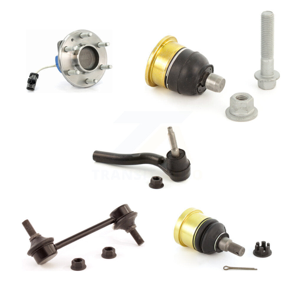 Kit de biellette de direction extérieure et de barre stabilisatrice, roulement avant gauche, joint à rotule supérieur et inférieur, pour