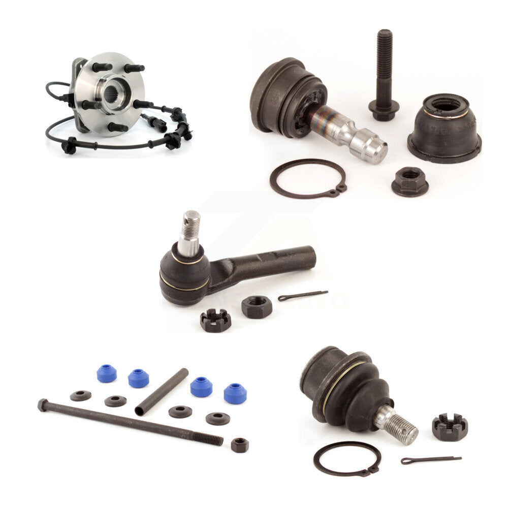 Kit de liaison de biellette de direction extérieure, roulement avant supérieur et inférieur, Joint à rotule extérieur (5 pièces) pour Ford Mazda