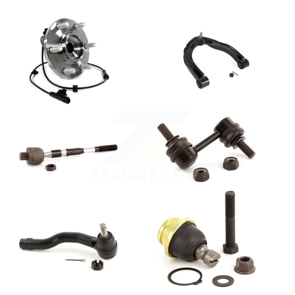 Kit de biellette de direction et de liaison de rotule inférieure de bras supérieur de roulement avant gauche (6 pièces) pour QX80