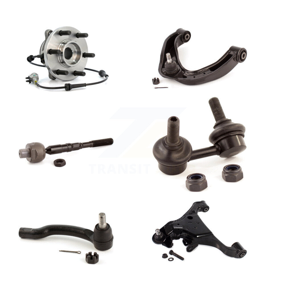 Kit de liaison de biellette de direction, roulement avant gauche, bras de commande supérieur inférieur (6 pièces) pour Nissan 4W