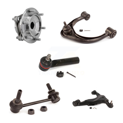 Kit de biellette de direction extérieure et lien de bras de commande supérieur inférieur de roulement avant gauche (5 pièces) pour F