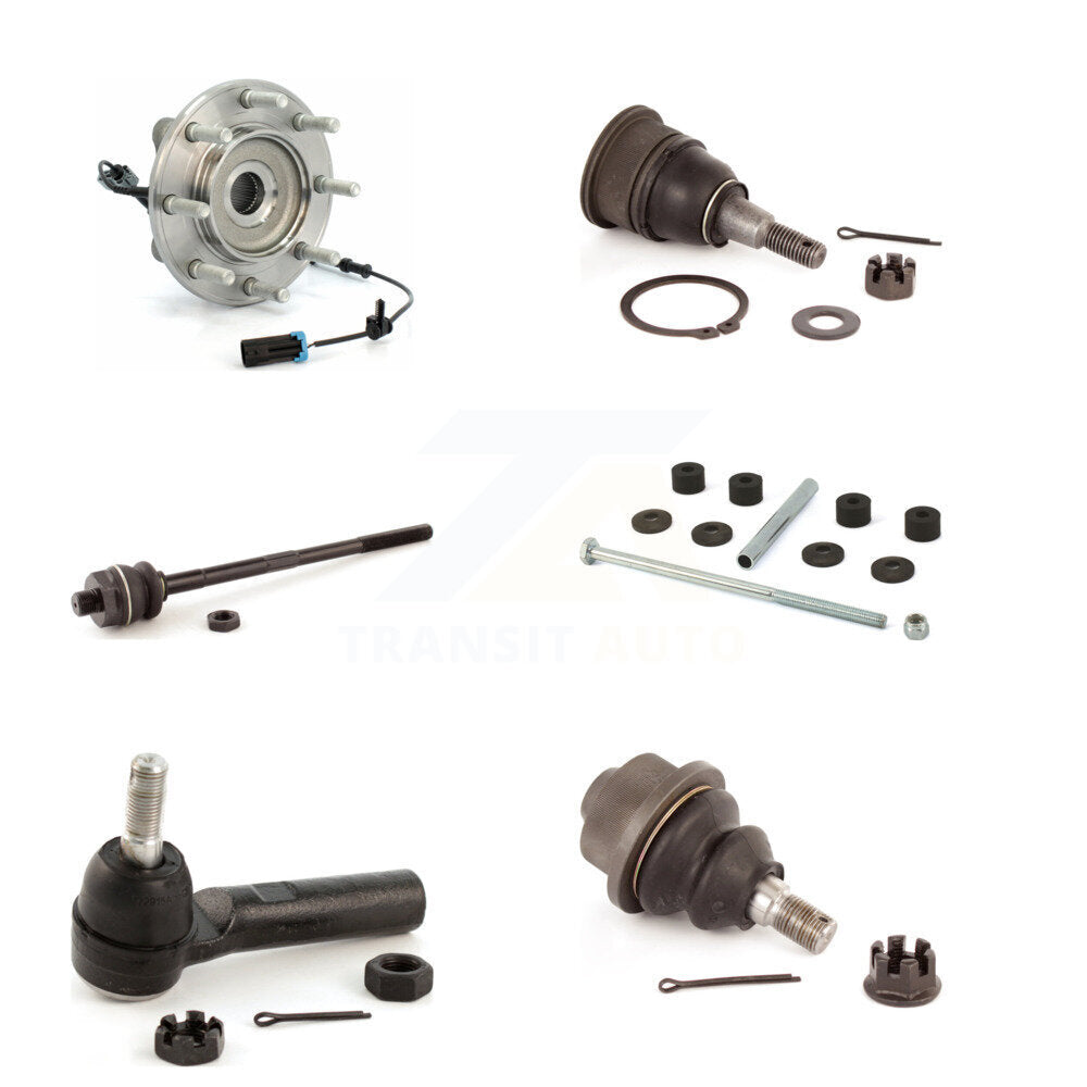 Kit de liaison de biellette de direction, roulement avant supérieur et inférieur (6 pièces) pour GMC Sierra 3500