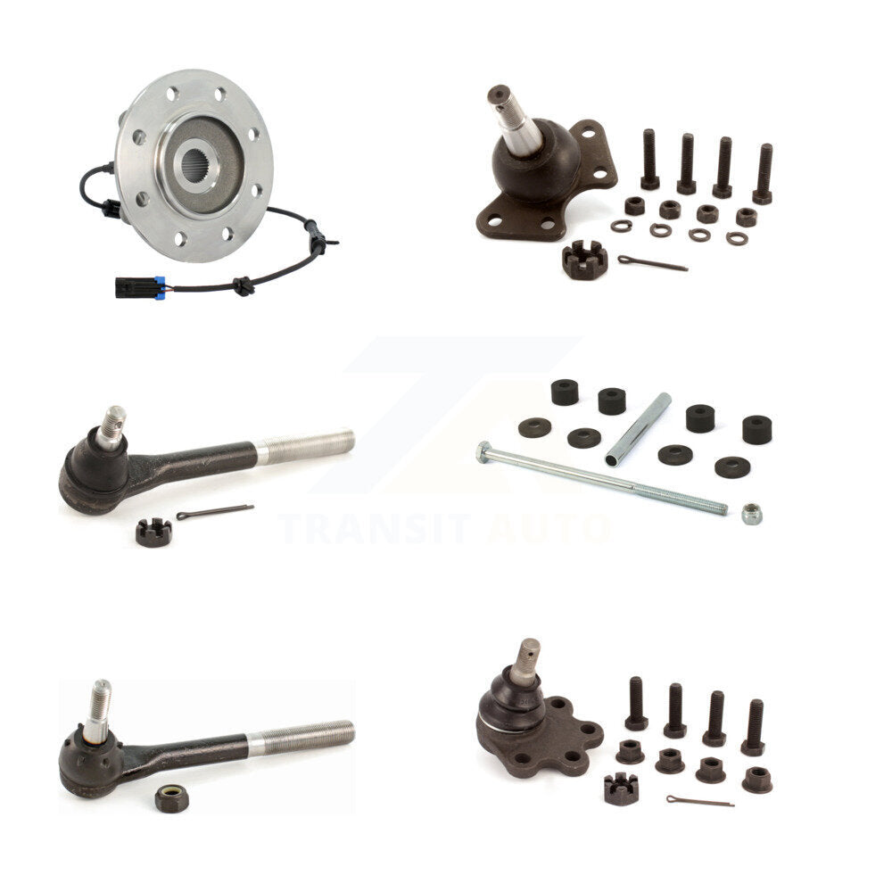 Kit de liaison de biellette de direction, roulement avant supérieur et inférieur (6 pièces) pour Chevrolet K3500