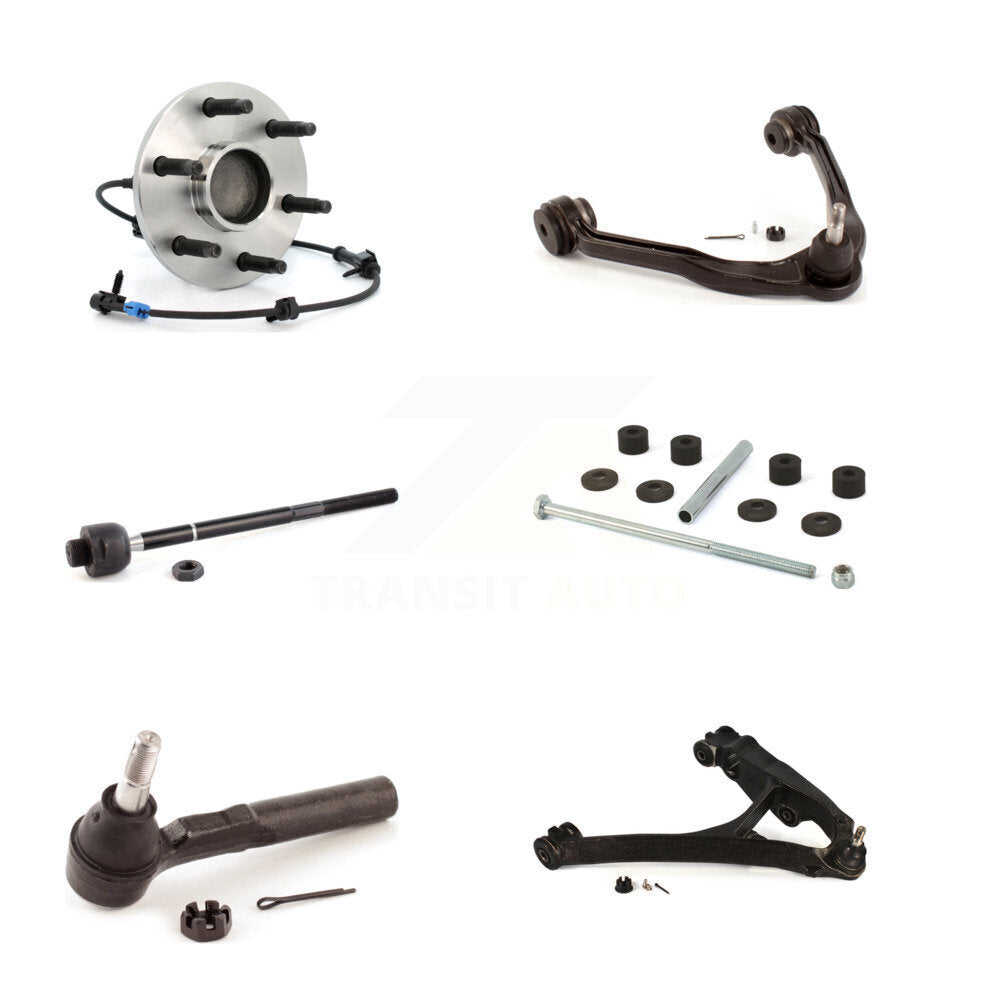Kit de biellette de direction et de liaison de bras supérieur inférieur de roulement avant droit (6 pièces) pour GMC Sierra 150
