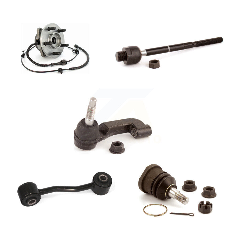 Kit de liaison de biellette de direction, roulement de moyeu avant gauche, rotule inférieure (5 pièces) pour Jeep Liberty