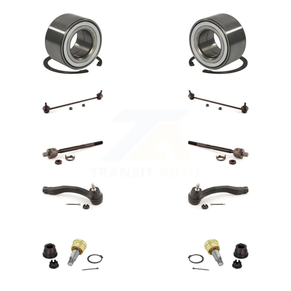 Kit de liaison de biellette de direction intérieure et extérieure de rotule inférieure de roulement avant (10 pièces) pour Honda Fi