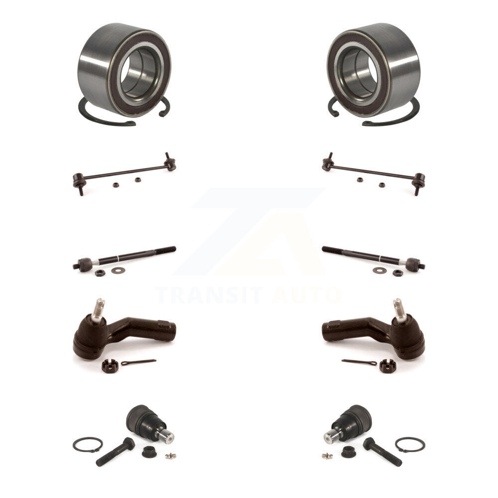 Kit de biellette de direction et de liaison intérieure extérieure de rotule inférieure de roulement avant (10 pièces) pour Mazda