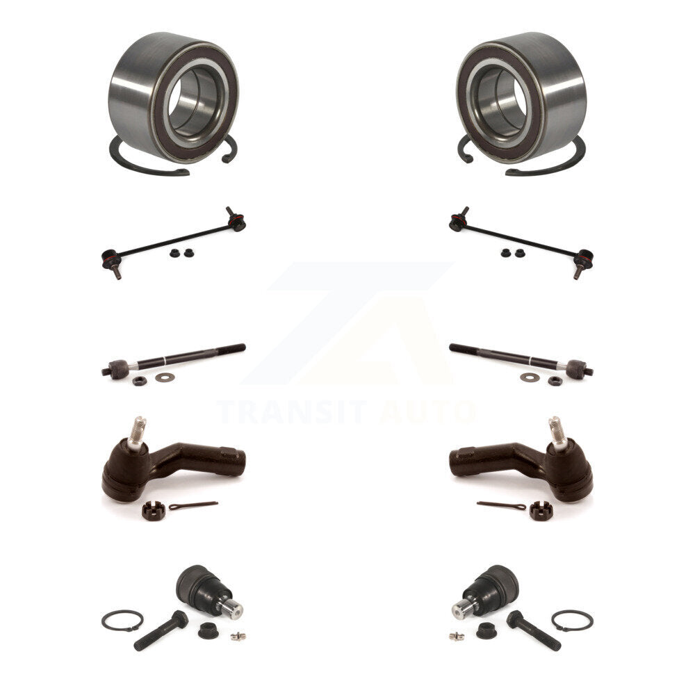 Kit de biellette de direction et de liaison intérieure extérieure de rotule inférieure de roulement avant (10 pièces) pour Mazda