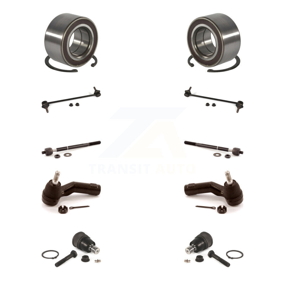 Kit de biellette de direction et de liaison intérieure extérieure de rotule inférieure de roulement avant (10 pièces) pour Mazda