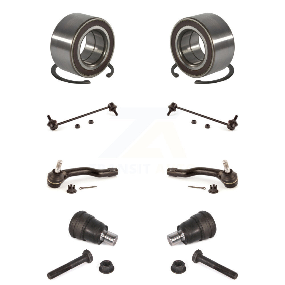 Kit de biellette de direction et de liaison extérieure de rotule inférieure de roulement avant (8 pièces) pour Mazda 2 11-14