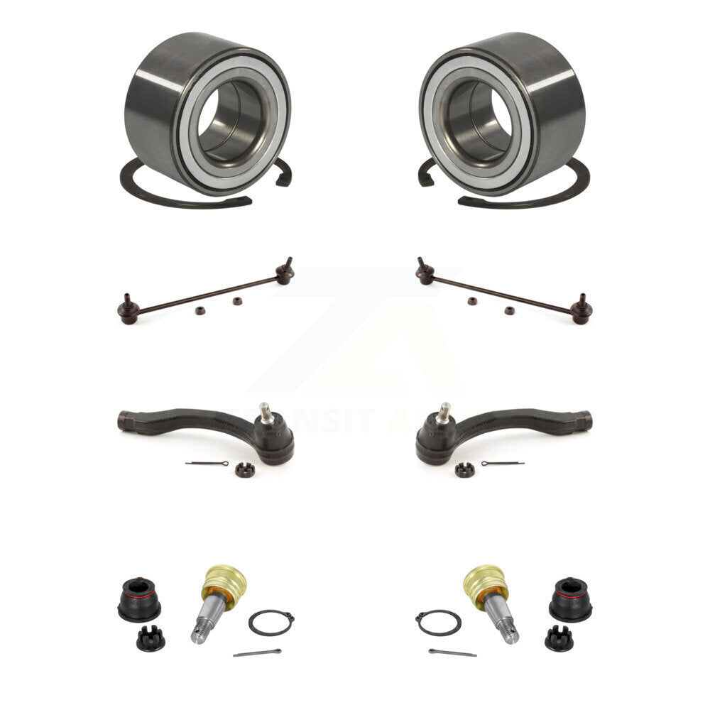 Kit de liaison de biellette de direction extérieure, roulement de roue avant, Joint à rotule inférieur (8 pièces) pour Honda Fit
