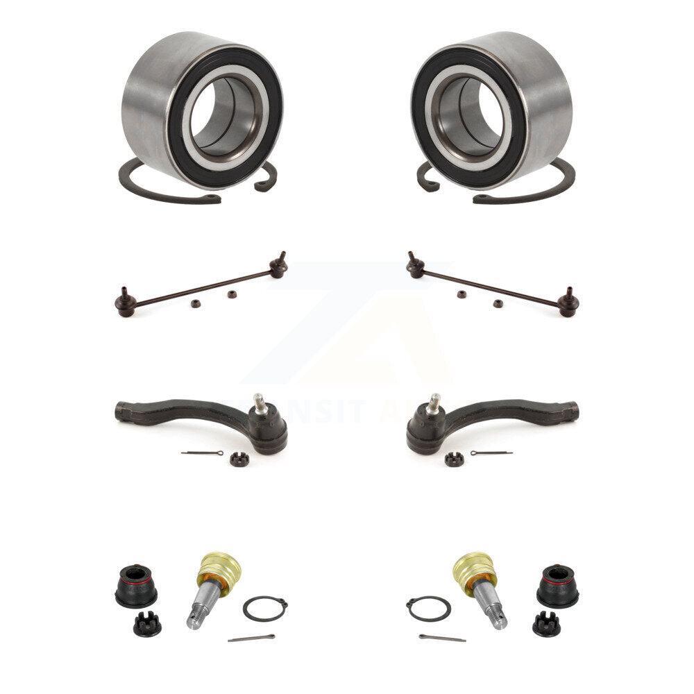 Kit de liaison de biellette de direction extérieure, roulement de roue avant, Joint à rotule inférieur (8 pièces) pour Honda Fit