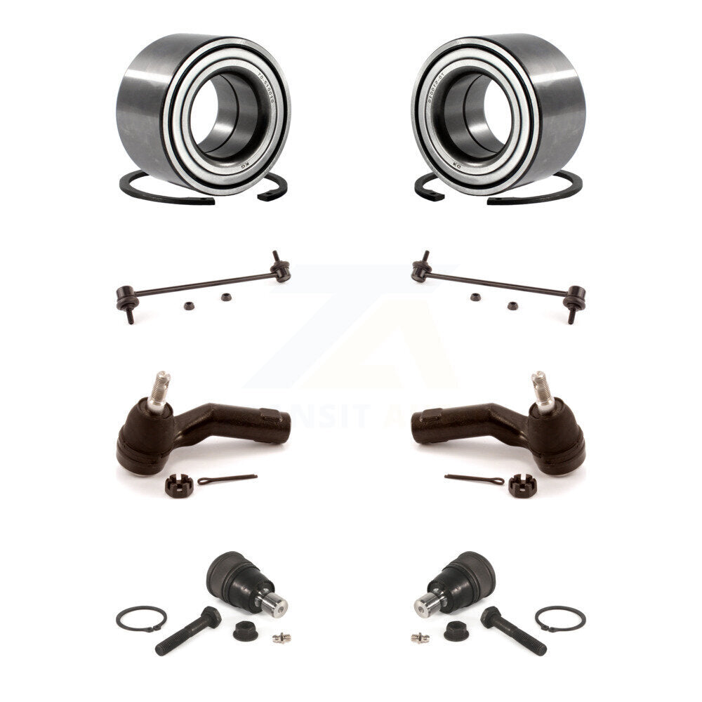 Kit de liaison de barre stabilisatrice de biellette de direction extérieure de rotule inférieure de roulement avant (8 pièces) pour Mazda