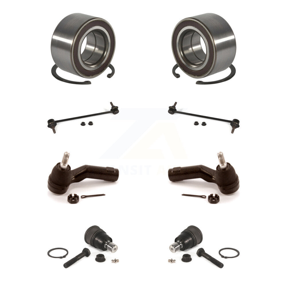 Kit de liaison de barre stabilisatrice de biellette de direction extérieure de rotule inférieure de roulement avant (8 pièces) pour Mazda