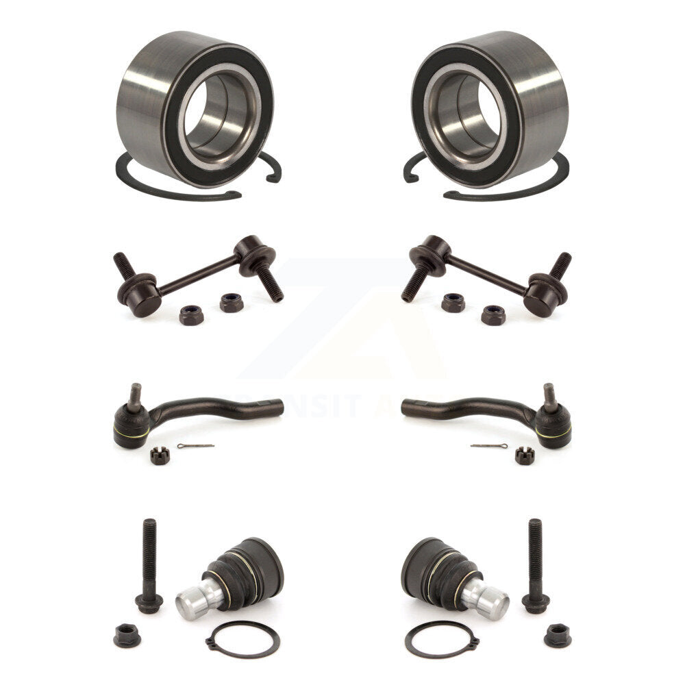 Kit de biellette de direction et de liaison extérieure de rotule inférieure de roulement avant (8 pièces) pour Ford Edge MKX