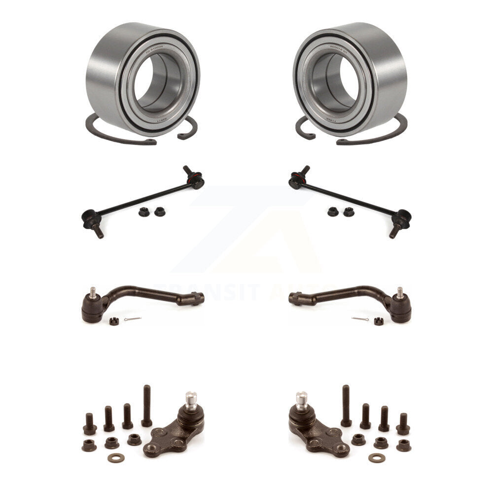 Kit de biellette de direction et de liaison extérieure de rotule inférieure de roulement avant (8 pièces) pour Hyundai Sonat