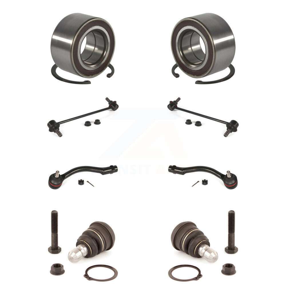 Kit de liaison de barre stabilisatrice de biellette de direction extérieure de rotule inférieure de roulement avant (8 pièces) pour Kia Ri