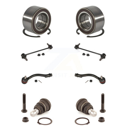 Kit de liaison de barre stabilisatrice de biellette de direction extérieure de rotule inférieure de roulement avant (8 pièces) pour Kia Ri