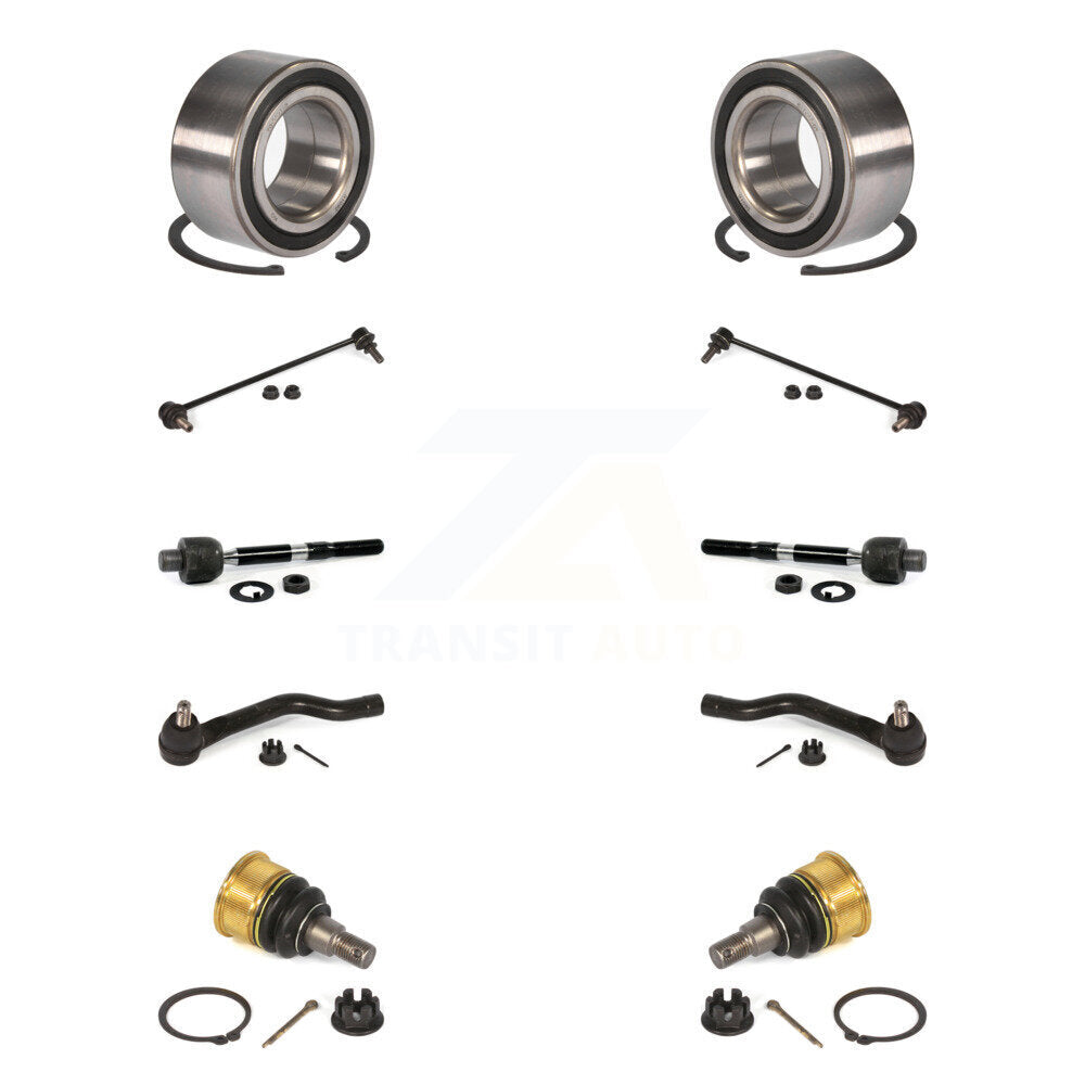 Kit de liaison de biellette de direction intérieure et extérieure de rotule inférieure de roulement avant (10 pièces) pour Honda TL