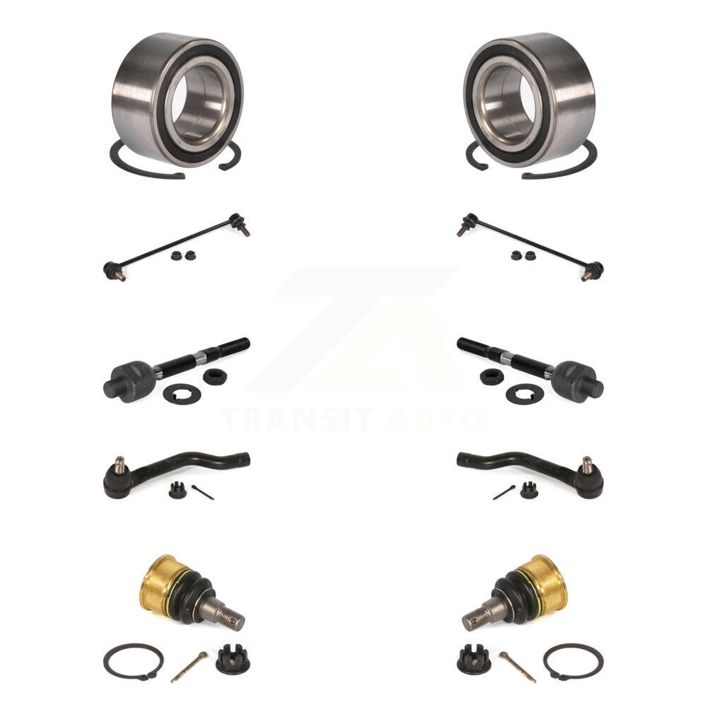 Kit de liaison de biellette de direction intérieure et extérieure de rotule inférieure de roulement avant (10 pièces) pour Honda TL