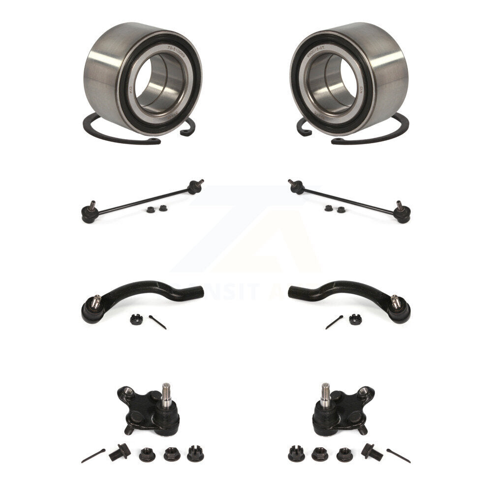 Kit de liaison de biellette de direction extérieure de rotule inférieure de roulement avant (8 pièces) pour Honda Civic ILX