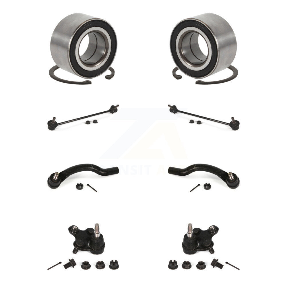 Kit de liaison de biellette de direction extérieure de rotule inférieure de roulement avant (8 pièces) pour Honda Civic ILX