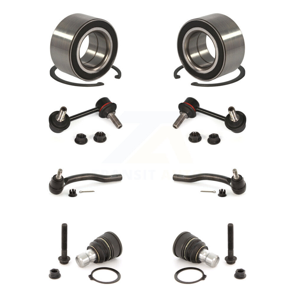 Kit de liaison de biellette de direction extérieure de rotule inférieure de roulement avant (8 pièces) pour Mazda CX-07-15