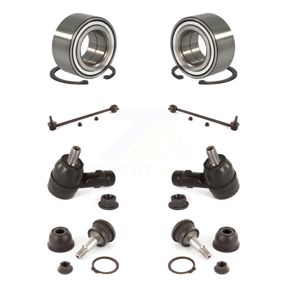 Kit de liaison de biellette de direction extérieure de rotule inférieure de roulement avant (8 pièces) pour Hyundai Tiburon