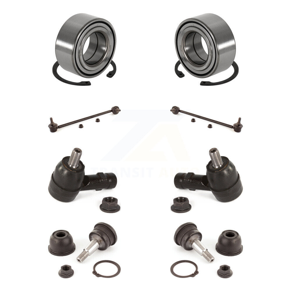 Kit de liaison de biellette de direction extérieure de rotule inférieure de roulement avant (8 pièces) pour Hyundai Tiburon
