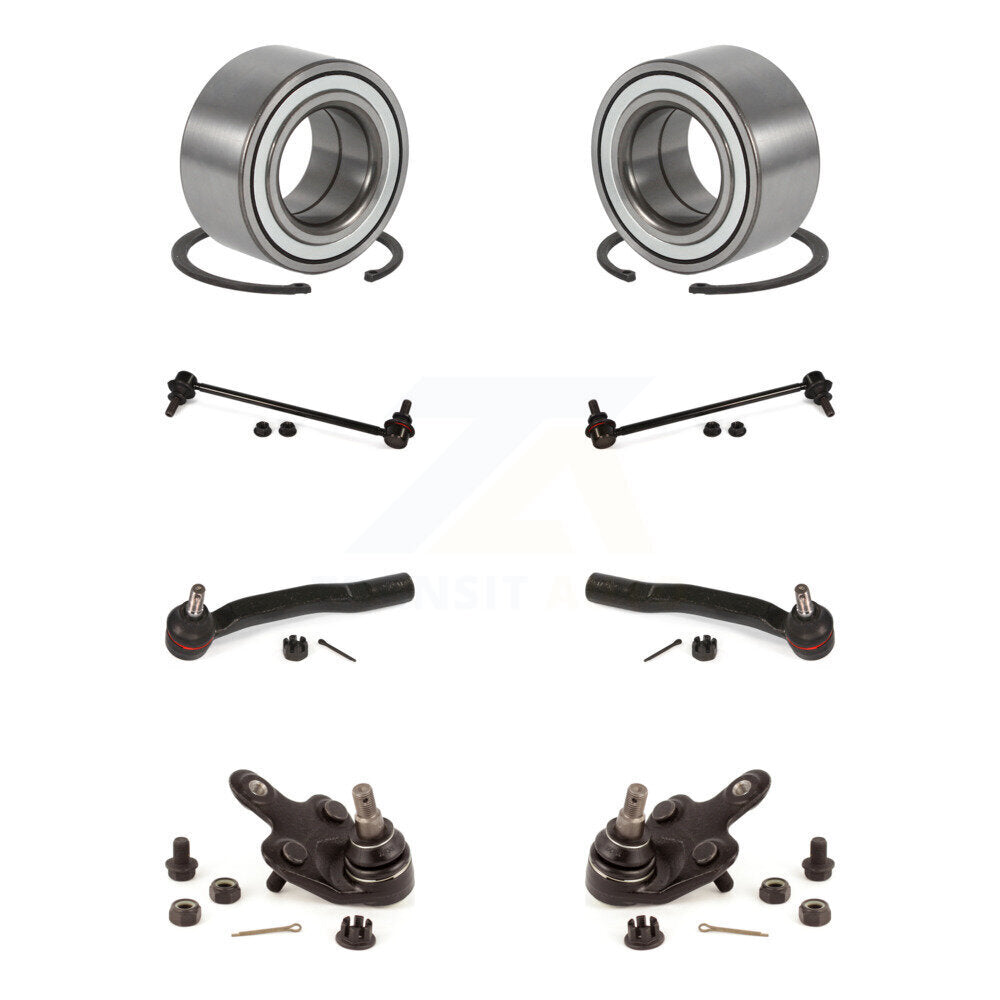 Kit de biellette de direction et de liaison extérieure de rotule inférieure de roulement avant (8 pièces) pour Toyota Sienna