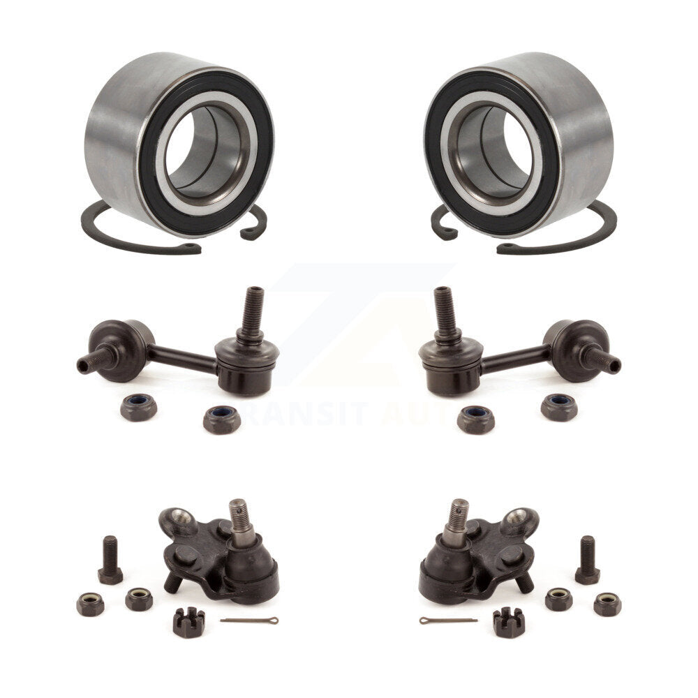 Kit de liaison de barre stabilisatrice de rotule inférieure de roulement avant (6 pièces) pour Honda Civic Acura CS