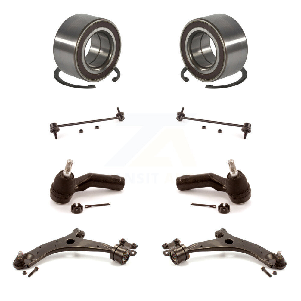 Kit de liaison de biellette de direction extérieure, bras de commande inférieur, roulement avant (8 pièces) pour Mazda 3 5 Spor