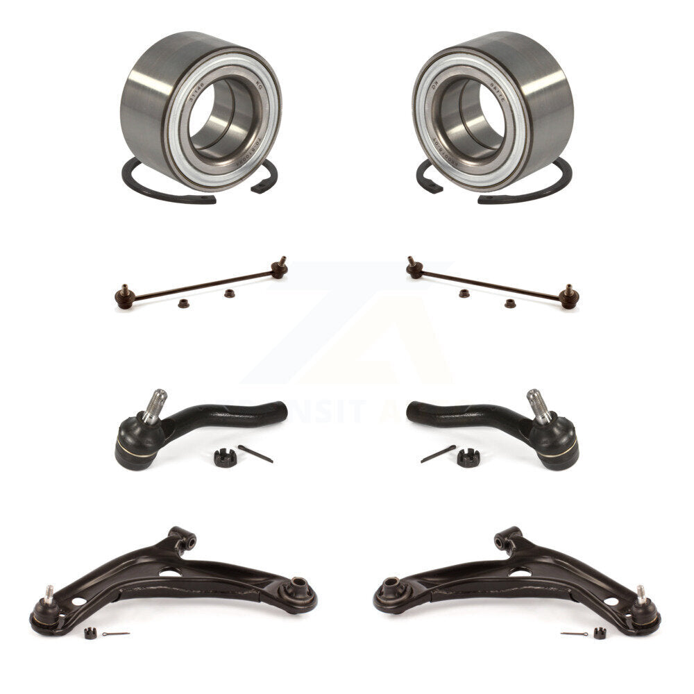 Kit de liaison de biellette de direction extérieure, bras de commande inférieur, roulement avant (8 pièces) pour Toyota Yaris C