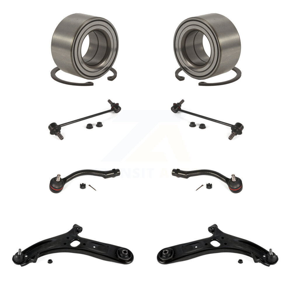 Kit de biellette de direction extérieure et de liaison de bras inférieur de roulement avant (8 pièces) pour Hyundai Accent 12-17