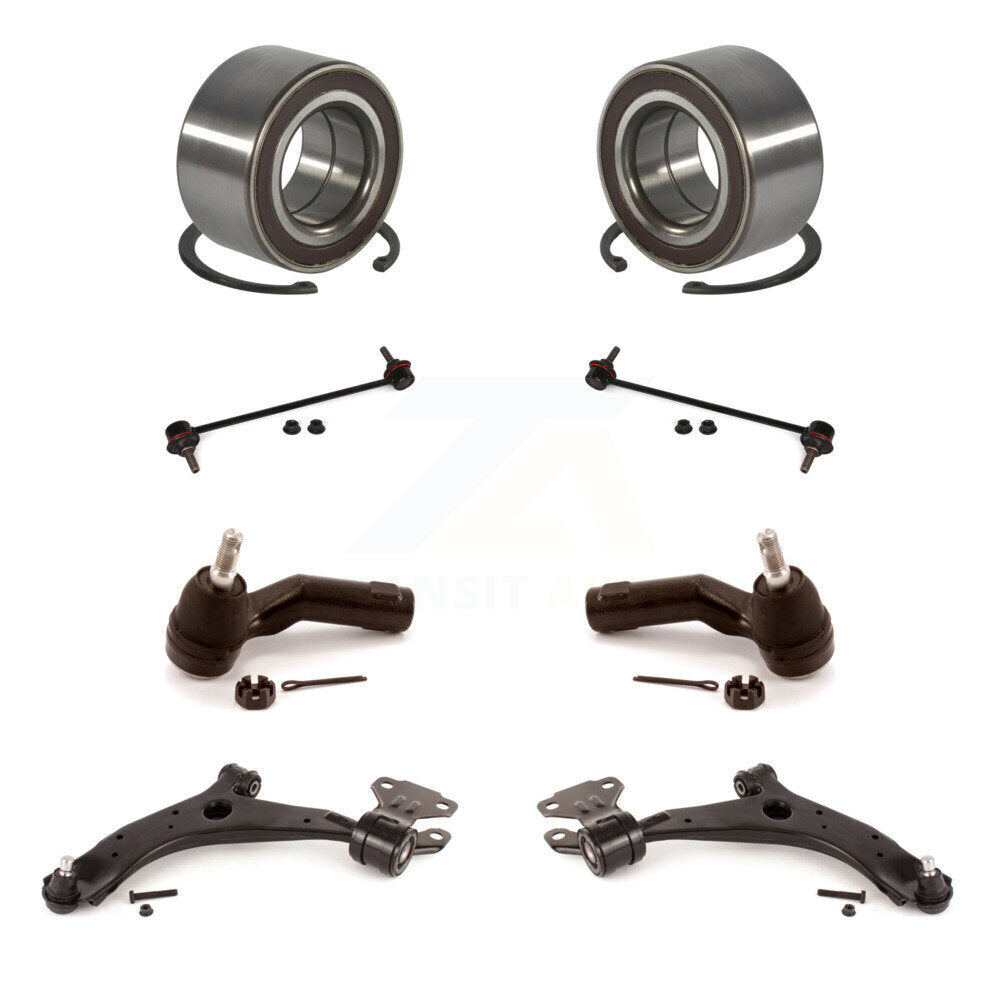 Kit de biellette de direction et de liaison extérieure, bras de commande inférieur, roulement avant (8 pièces) pour Mazda 3 Spor