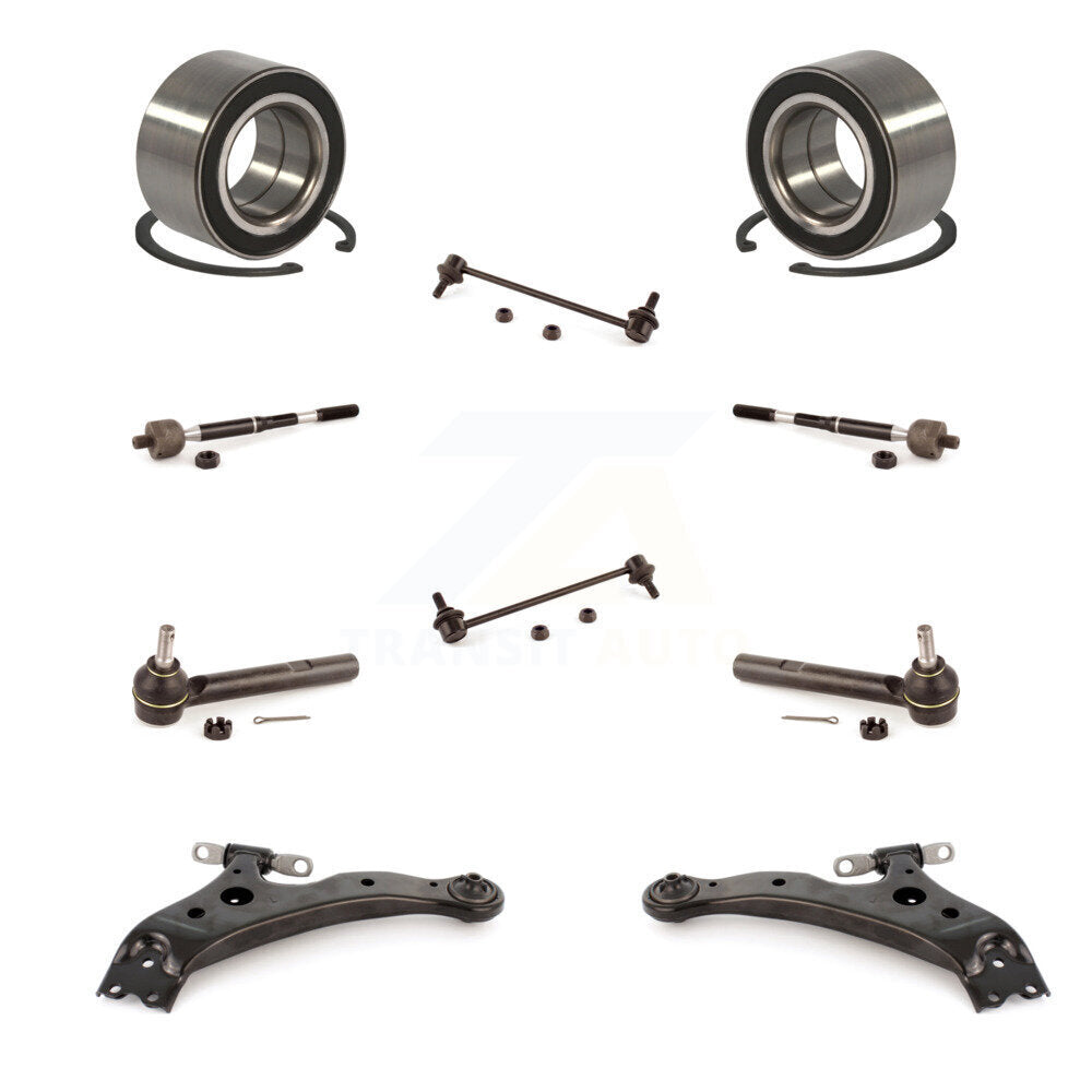 Kit de liaison d'extrémité de biellette de direction intérieure et extérieure du bras inférieur du roulement avant (10 pièces) pour Lexus RX350