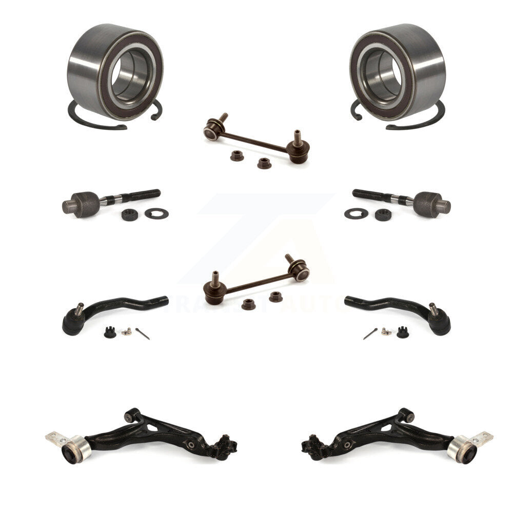 Kit de liaison de biellette de direction intérieure et extérieure, bras de commande inférieur, roulement avant (10 pièces) pour Mazda 6