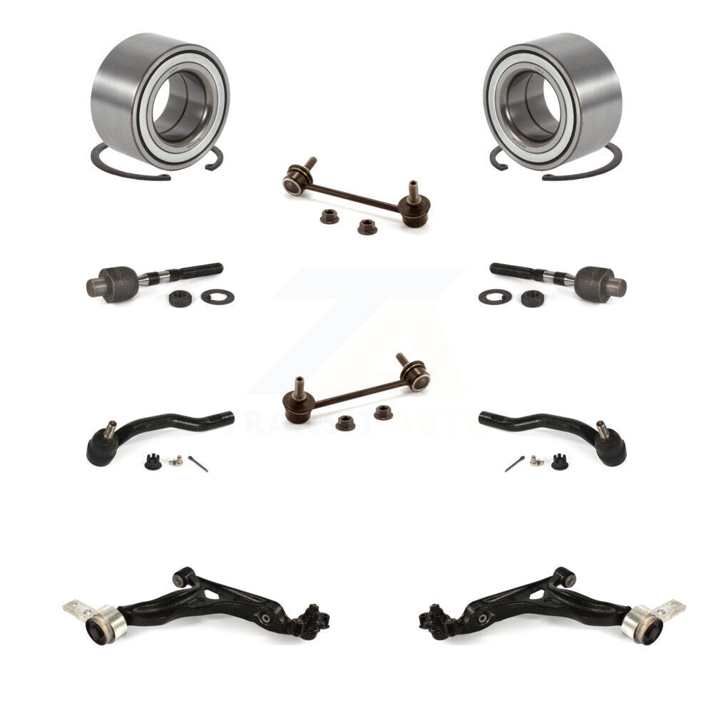 Kit de liaison de biellette de direction intérieure et extérieure, bras de commande inférieur, roulement avant (10 pièces) pour Mazda 6
